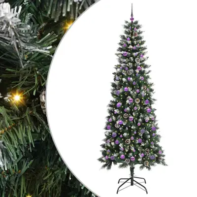vidaXL Umestno božično drevo med 300 LED Zelena 96 x 96 x 240 cm
