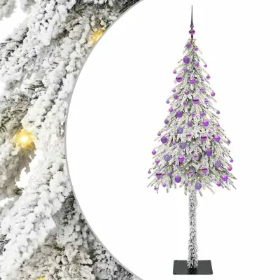 vidaXL Božično drevo med 300 LED z stojalom Bela 180 cm PE in jeklo