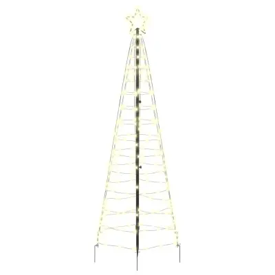 vidaXL LED božično drevesce med 390 LED Toplo bela 250 cm elezo