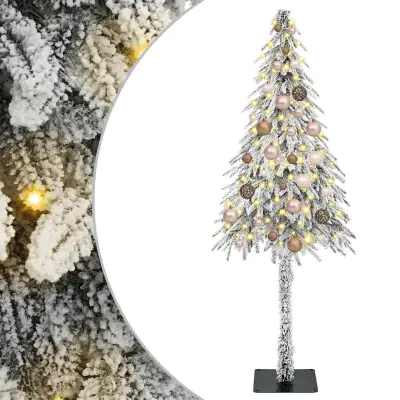 vidaXL Božično drevo med 150 LED z stojalom Bela 150 cm PE in jeklo