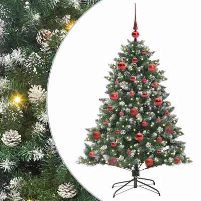 vidaXL Umestno božično drevo med 150 LED Zelena 105 x 105 x 150 cm