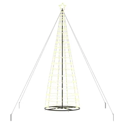 vidaXL LED božično drevesce med 800 LED Toplo bela 400 cm elezo