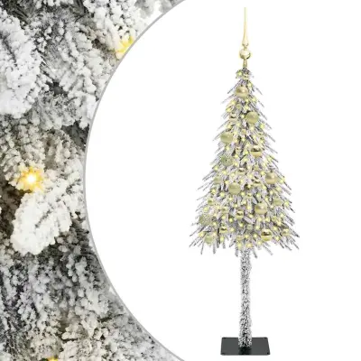 vidaXL Božično drevo med 150 LED z stojalom Bela 120 cm PE in jeklo