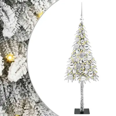 vidaXL Božično drevo med 150 LED z stojalom Bela 120 cm PE in jeklo