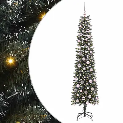 vidaXL Umestno božično drevo med 300 LED Zelena 58 x 58 x 210 cm