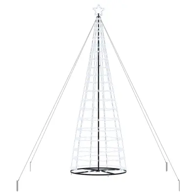 vidaXL LED božično drevesce med 800 LED Hladno bela 400 cm elezo