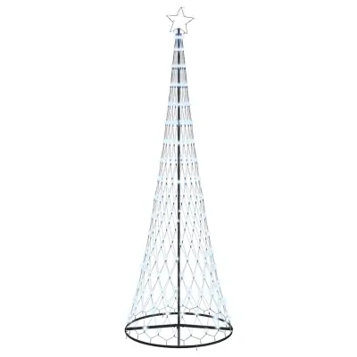 vidaXL LED božično drevesce Hladno bela 100.5 x 100.5 x 302.5 cm