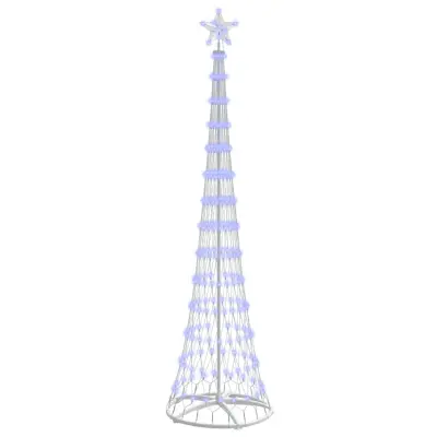 vidaXL LED božično drevesce med 290 LED Modra 70 x 70 x 250 cm Kovina