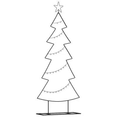 vidaXL Kovinsko božično drevesce z stojalom Črna 150 cm Jeklo