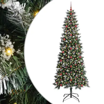 vidaXL Umestno božično drevo med 300 LED Zelena 96 x 96 x 240 cm
