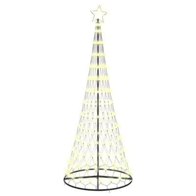 vidaXL LED božično drevesce Toplo bela 100 x 100 x 250 cm Kovina