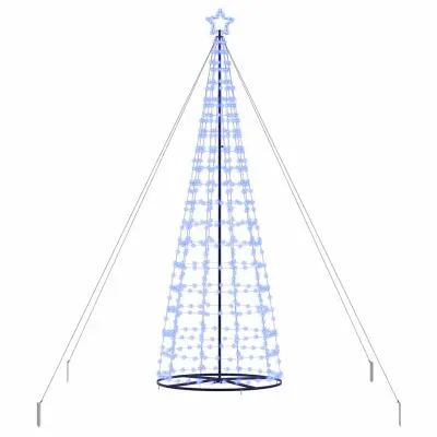 vidaXL LED božično drevesce med 800 LED z stojalom Modra 400 cm elezo