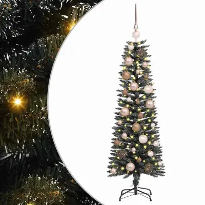 vidaXL Umestno božično drevo med 150 LED Zelena 40.5 x 40.5 x 120 cm