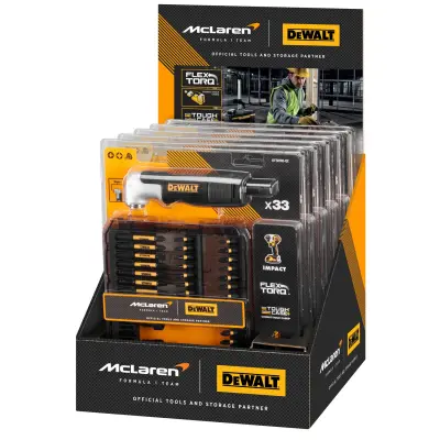 KOMPLET DEWALT X MCLAREN Z NASTAVKOM ZA PRAV KOT