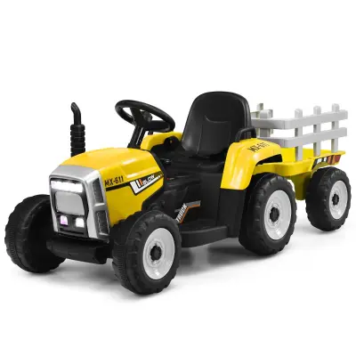 Električni traktor z prikolico za otroke