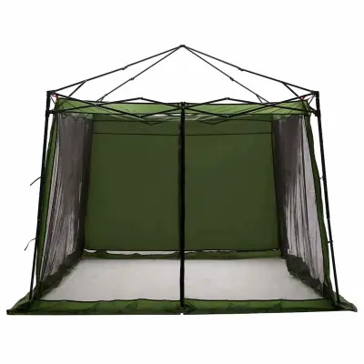vidaXL Mrežna notranja tenda Zelena 303 x 303 cm
