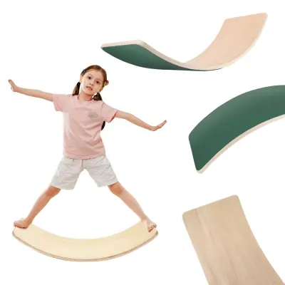 Balančna Deska Lama Max - Temno Zelena, 90x30x15cm