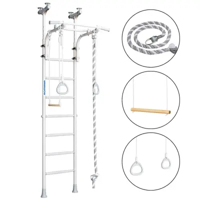 Gimnastična lestev s palico Comet 5 - Bela