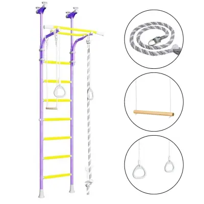 Gimnastična lestev Comet 5 z vrvjo in kolesi