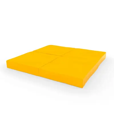 Gimnastična vzmetnica 4 kosi 100x100x10 cm Rumena