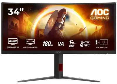 Monitor AOC CU34G4 86,4 cm (34''), UW-QHD, 180 Hz, ukrivljen| gaming