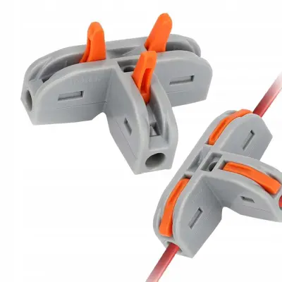 ROSFIX ELEKTRIČNI TRIKRATNI PRIKLJUČEK T11 – SPONKA 3-PIN, 400 V, 32 A, 0,08–4,0 MM² | HITRO POVEZOVANJE BREZ ORODJA | ZA ELEKTRIČNE INŠTALAC