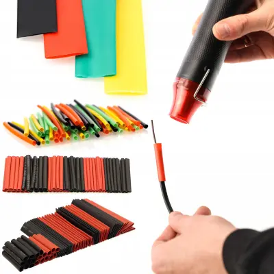 ROSFIX SET TOPLOTNO SKRČLJIVIH CEVI 127 + 164 KOS – POLIOLEFINSKA IZOLACIJA | 2:1, -55 °C DO +125 °C