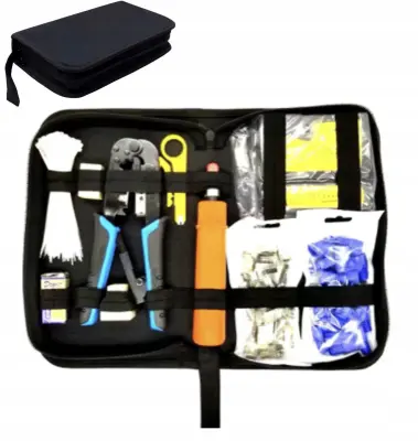 Komplet 10v1 - omrežna orodja, tester kablov LAN s kompletom orodij za odstranjevanje izolacije.