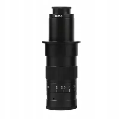 ROSFIX PROZOOM 0.35X–3.5X OBJEKTIV ZA MIKROSKOP C-MOUNT – 120X, 90–180 MM, KOVINSKO OHIŠJE, 40X22 MM
