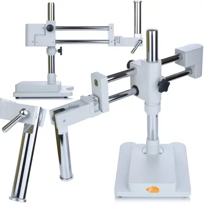 ROSFIX SDMS1 STOJALO ZA STEREOSKOPSKI MIKROSKOP – ROKA 235 MM, STEBER 380 MM, PODSTAVEK 210×260 MM