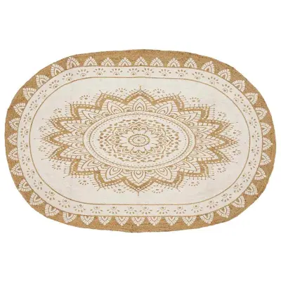 vidaXL Preproga Rjava 152 x 245 cm Juta