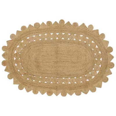 vidaXL Preproga Bež 152 x 245 cm Juta