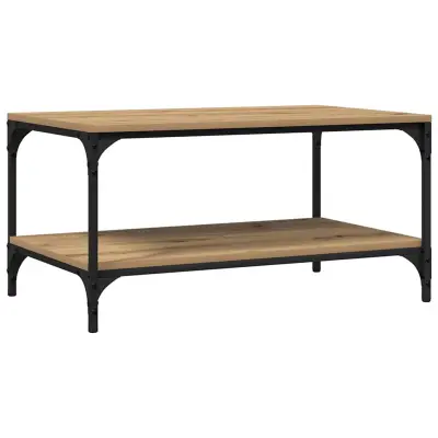 vidaXL Klubska miza artisan hrast 80 x 50 x 40 cm Konstruiran les