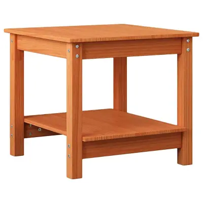 vidaXL Klubska miza Voščeno rjava 50 x 50 x 45 cm Trdna borovina