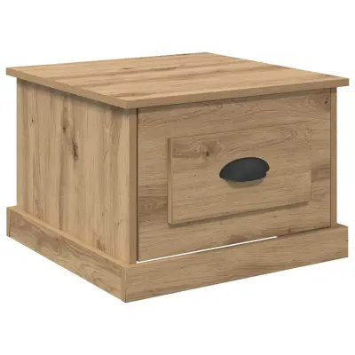 vidaXL Klubska miza artisan hrast 50 x 50 x 35 cm Konstruiran les