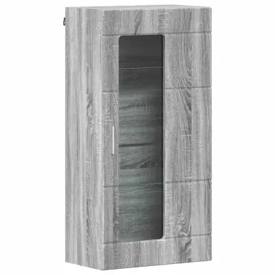 vidaXL Omarica za montažo na steno Siva sonoma 55 x 29 x 100 cm