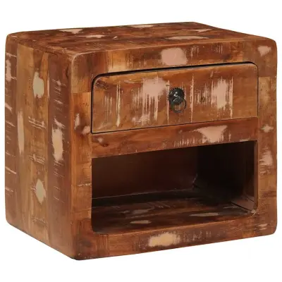 vidaXL Stenska nočna omarica s predalom večbarvno 40 x 30 x 36 cm