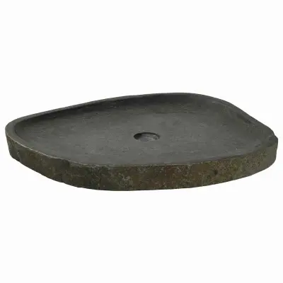 vidaXL Bazen Siva (55-65) x (40-50) x 6 cm Rečni kamen