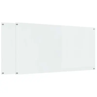 vidaXL Zaščita za kuhinjo 2 pcs Transparentno 120 x 60 cm