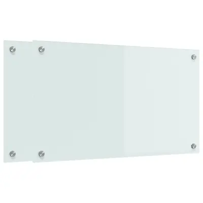 vidaXL Zaščita za kuhinjo 2 pcs Bela 70 x 40 x 0.8 cm kaljeno steklo