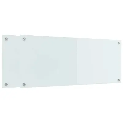 vidaXL Zaščita za kuhinjo Bela 100 x 40 x 0.8 cm kaljeno steklo