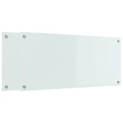 vidaXL Zaščita za kuhinjo Bela 90 x 40 x 0.8 cm kaljeno steklo