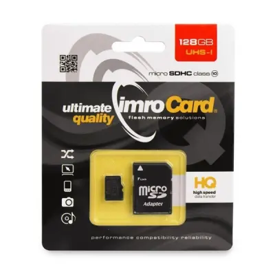 IMRO MICROSD POMNILNIŠKA KARTICA 128GB ZA TELEFONE TABLICE KONZOLE SNEMANJE 10C