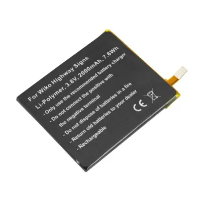 Vgrajena baterija za Wiko Highway Signs 3,8 V 2000 mAh Li-Polimer, Črna