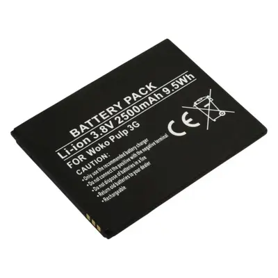 Nadomestna baterija za Wiko Pulp 3G 3,8V 2500mAh Li-ion, Črna