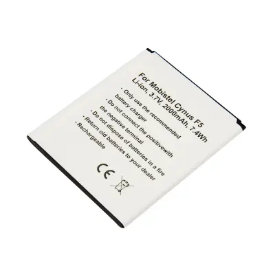 Nadomestna baterija za pametni telefon Mobistel Cynus F5 Li-ion 3,7 V 2000 mAh 7,4 Wh, Bela