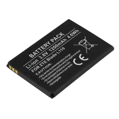Nadomestna baterija za ZTE Blade L110 Li-ion 3.8V 1200mAh 4.6Wh, Črna
