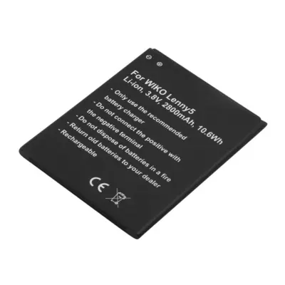 Baterija za Wiko Lenny5 Li-ion 3.8V 2800mAh 10.6Wh Referenca 115823, Črna