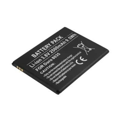 Baterija za Doro 8035 Li-ion 3.8V 2500mAh 9.5Wh Referenca DBT-2500A, Črna