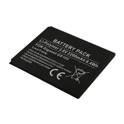 Baterija za Gigaset GS160 / GS170 Li-ion 3.8V 2200mAh 8.4Wh, Črna